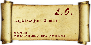 Lajbiczjer Ozmin névjegykártya